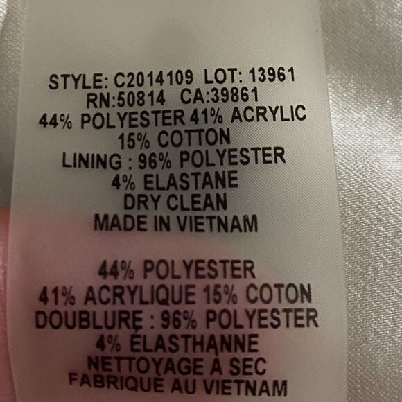 ELIE TAHARI Jezebel SZ 4 Tweed Jacket Beige Champagne Edge English Countryside - Picture 13 of 14